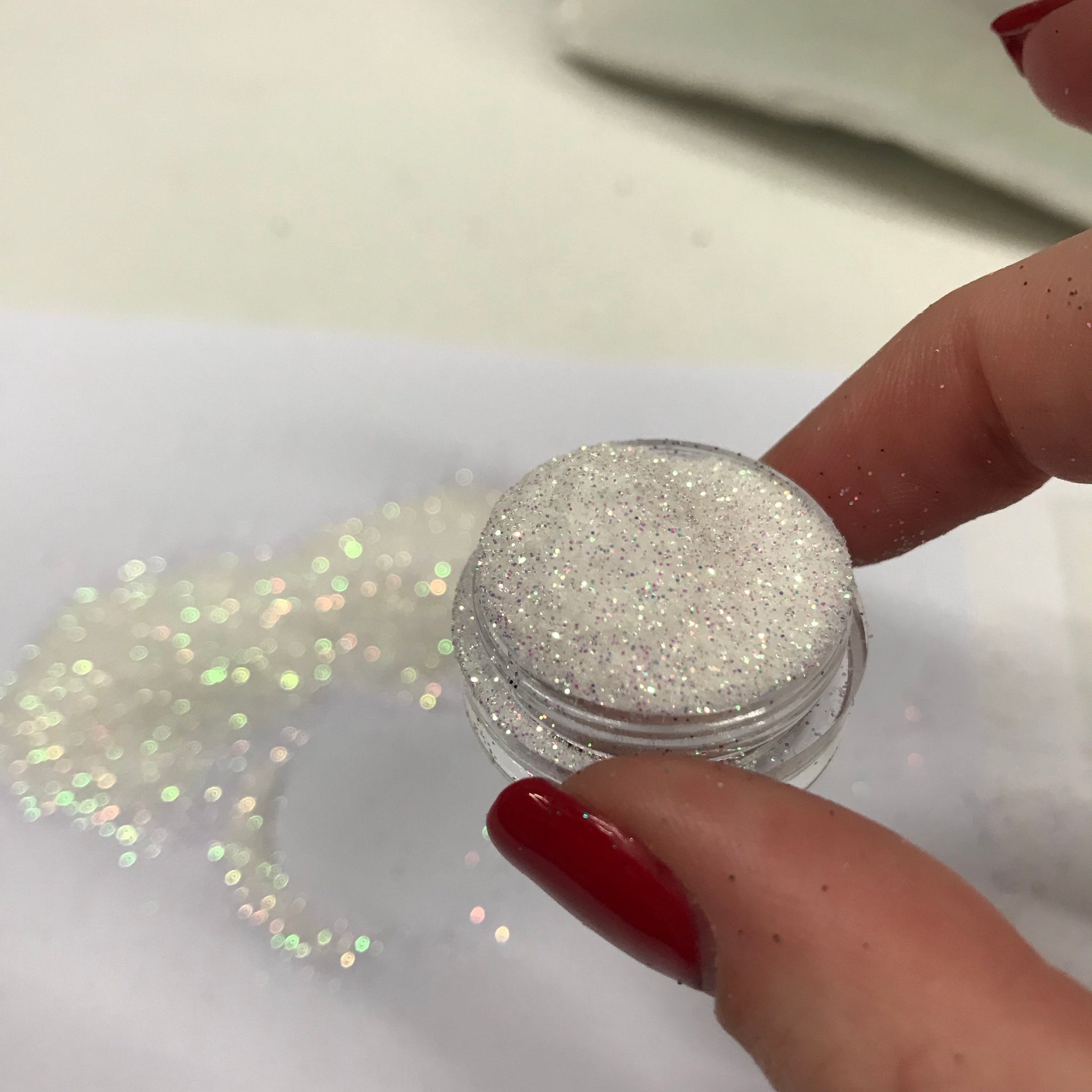 0.2mm Dream Pink And White Iridescent Glitter C003 Bag-20g / 0.7oz